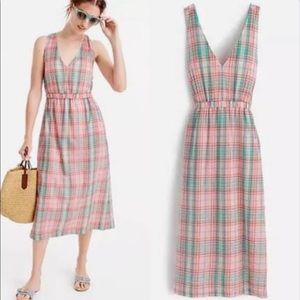 J Crew Summer Plaid Dress size Medium